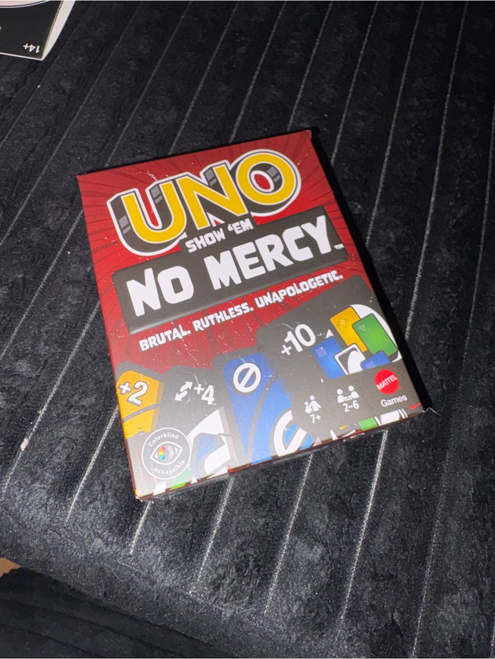 UNO No Mercy Card Game by Mattel - Red Edition